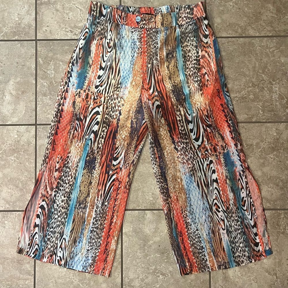 GABBY ISABELLA LOOSE PRINT PANTS WOMEN SIZE MEDIUM
